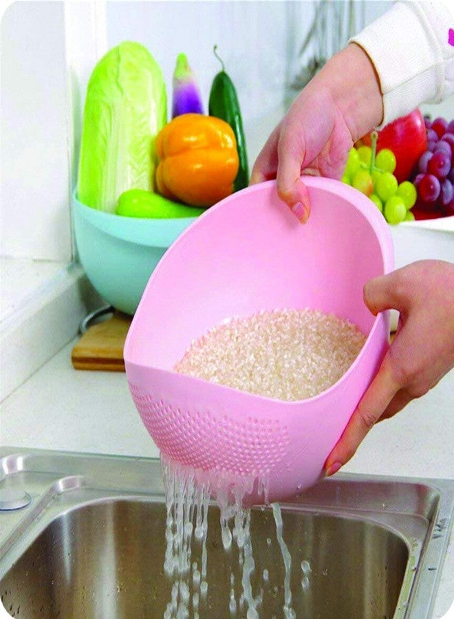 DeoDap Kitchen Plastic Big Rice Bowl Strainer Perfect Size for Storing and Straining - Image 2